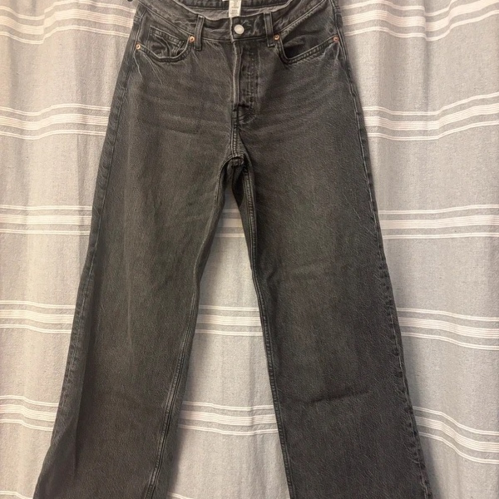 H&M Women's Charcoal Straight Leg Jeans